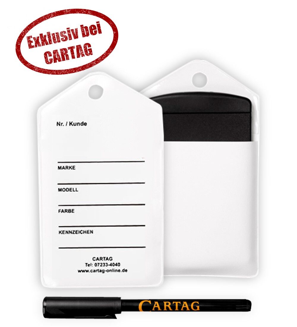 CARTAG-Schlsselkarten-Hllen zum Beschriften - bersichtliche Organisation fr Ihre Key Cards (VPE 25 Stck)  