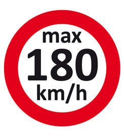 Geschwindigkeitsaufkleber max.180 km/h  fr Winterreifen / Rderwechsel, 100 Etiketten
