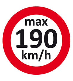 Geschwindigkeitsaufkleber max.190 km/h  fr Winterreifen / Rderwechsel, 100 Etiketten