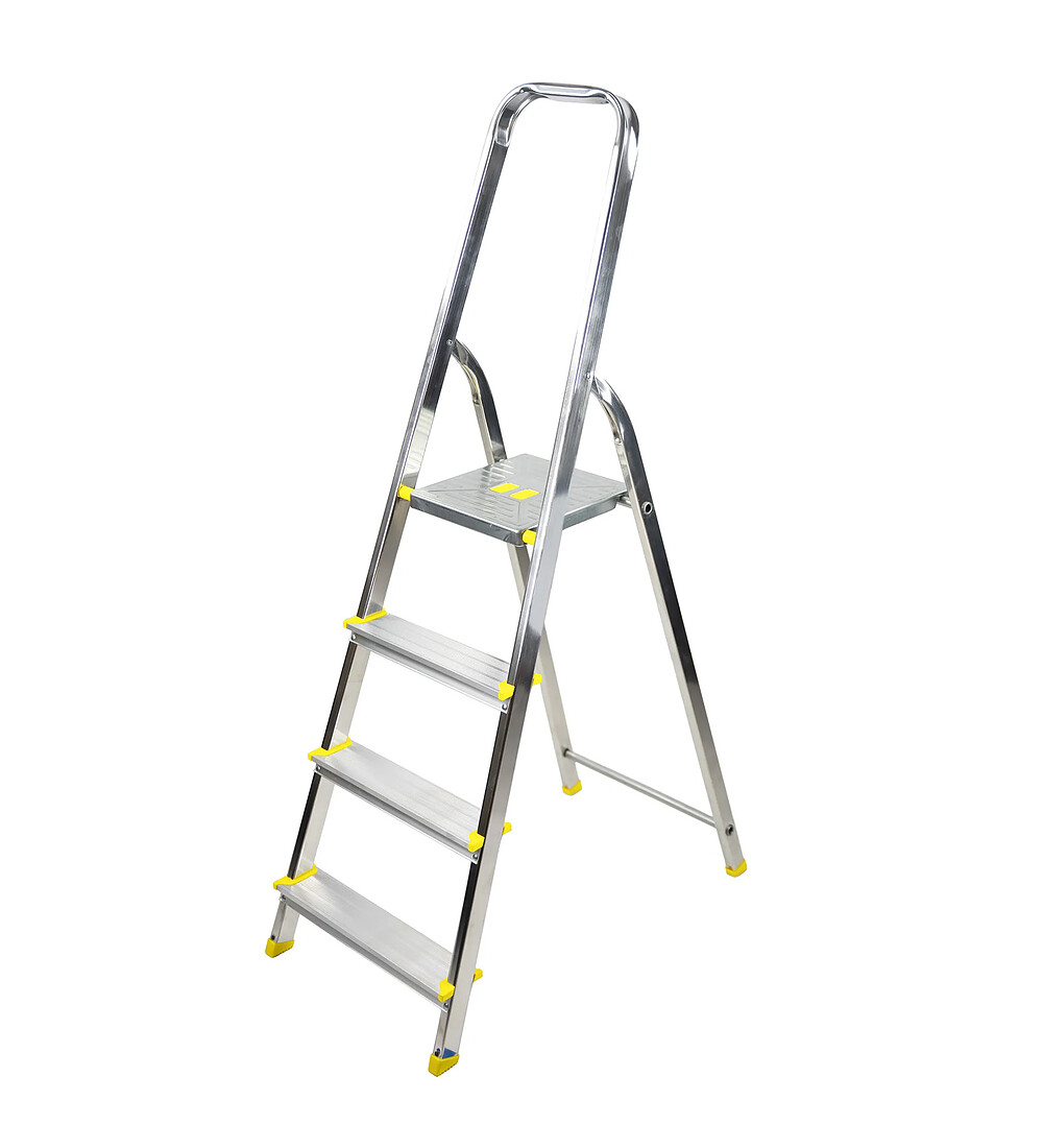 Aluminium-Klappleiter L (4 Stufen) - T�V-gepr�ft bis 150kg belastbar