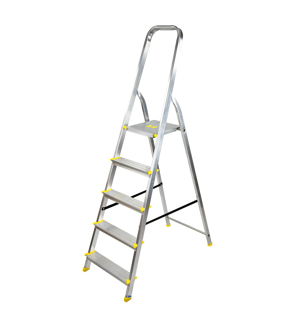 Aluminium-Klappleiter XL (5 Stufen) - T�V-gepr�ft bis 150kg belastbar