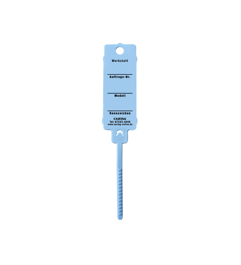 CARTAG 3 (B-Ware) - Schlsselanhnger Set fr Werkstatt mit Kabelbinder-Rasterverschlu (300 Stck + 1 Permanent-Stift)