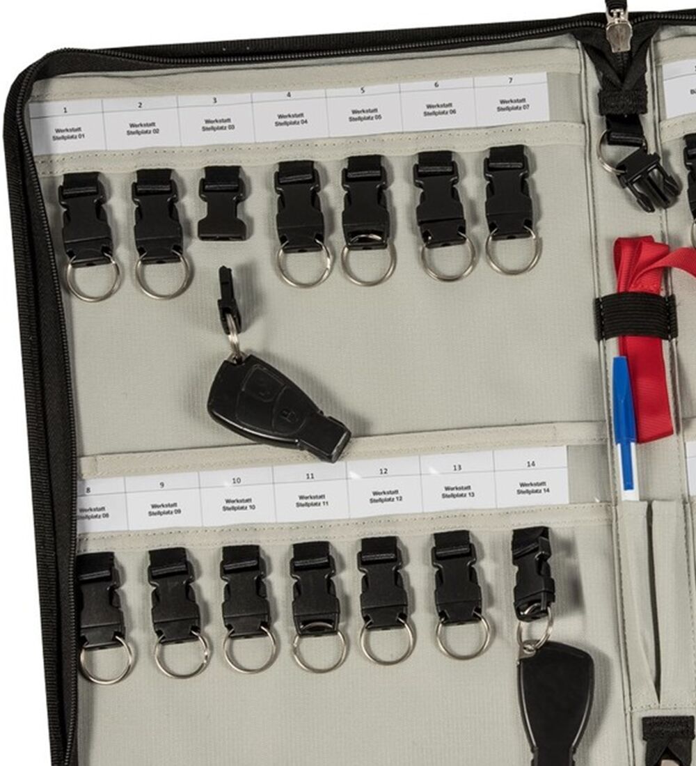  Schlsselmappe MEDIUM mit 28 Steckverschlssen und Schlsselringen, HOCHFORMAT  Bild 2