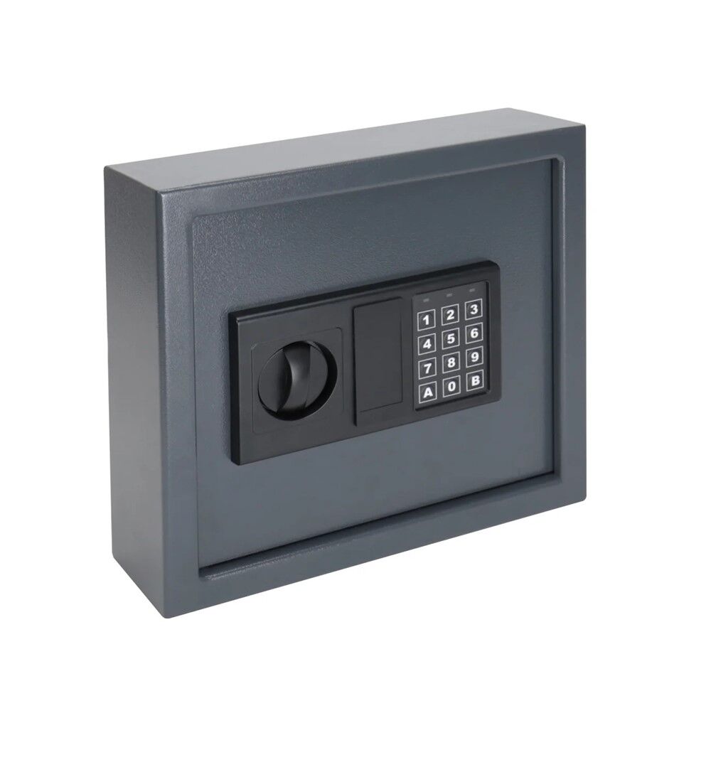  Schlsseltresor mit Elektronikschloss, 30 Haken, inkl. 30 Schlsselanhnger, 30 x 28 x 10 cm   Bild 2