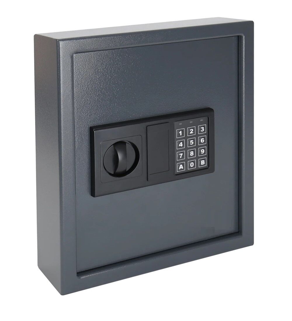  Schlsseltresor mit Elektronikschloss, 48 Haken, inkl. 48 Schlsselanhnger, 36 x 30 x 10 cm   Bild 2