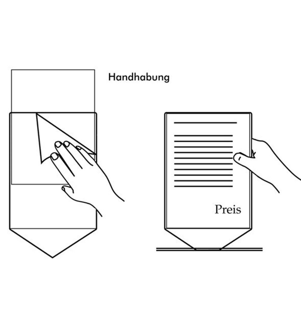 Preisblatthalter DIN A4 - Querformat,  Steckversion, Polycarbonat Bild 2