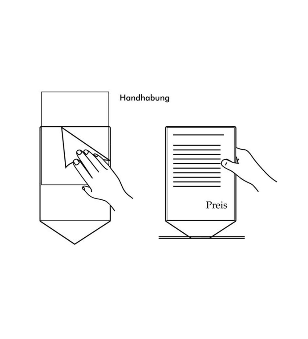 Preisblatthalter DIN  A3  - Querformat,  Steckversion, Polycarbonat Bild 2