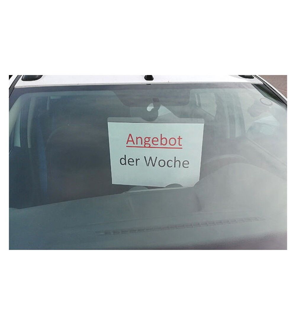  Preisblatthalter BIG Clip  A3  Querformat mit Haken fr Innenspiegel, Polycarbonat  Bild 2