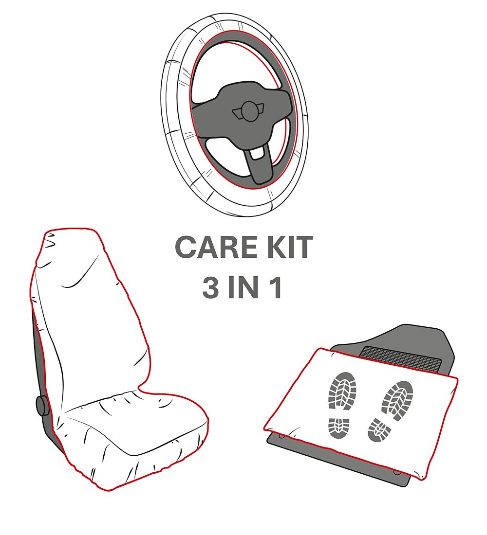 CARE KIT&nbsp;f�r PKW, Einweg-Schoner Set, 100 Sets, 3-teilig, je Set in Fu�raum-Schutzmatte gefaltet  Bild 2
