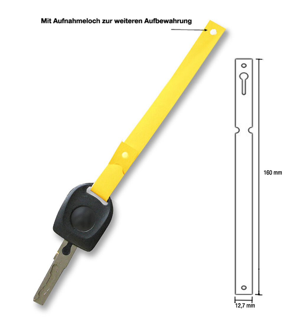 Tyvek® Schlaufenetiketten Schlüsselanhänger kurz, Maße: 160 x 12,7 mm, 1000 Stück Bild 2