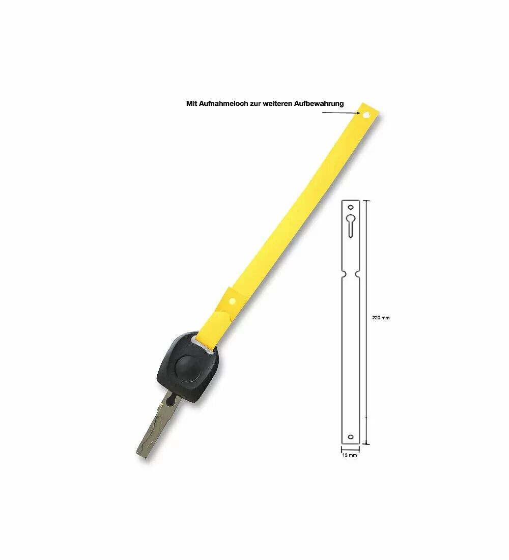 Tyvek® Schlaufenetiketten Schlüsselanhänger lang, Maße: 220 x 12,7 mm, 1000 Stück