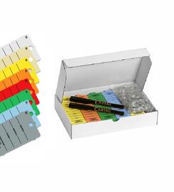 CARTAG 1 - MIXBOX - Schlsselanhnger Set mit Ring (200 Stck + 2 Permanent-Stifte)