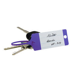 Schlüsselanhänger FLEXI mit Steckverschluss 100 Stück in Spenderbox
