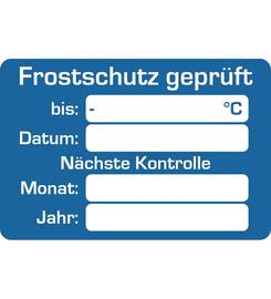 Kundendienst-Aufkleber  Frostschutz geprft