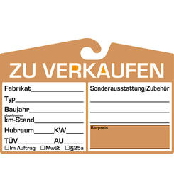 Verkaufsschilder, Spiegelanhnger mit Barpreis-Feld,  25 Stck