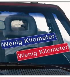 Wenig Kilometer - wiederverwendbare Verkaufstexte - VPE 5 Stck