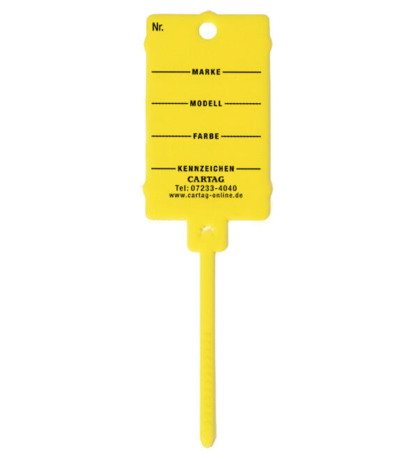  CARTAG 2 - Schlüsselanhänger-Set mit Kabelbinder-Rasterverschluß (200 Stück + 2 Permanent-Stifte)  