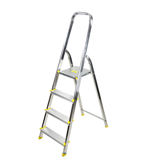 Aluminium-Klappleiter L (4 Stufen) - T�V-gepr�ft bis 150kg belastbar