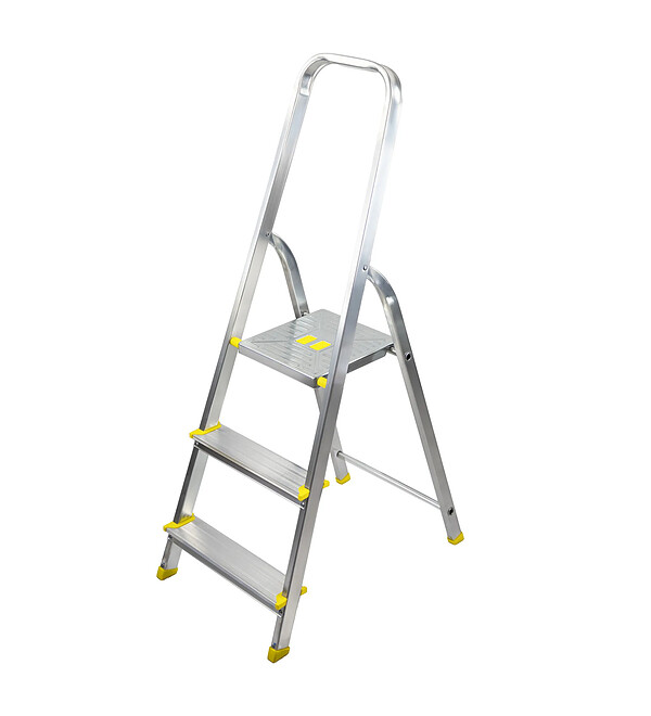 Aluminium-Klappleiter&nbsp;M (3 Stufen) - T�V-gepr�ft bis 150kg belastbar