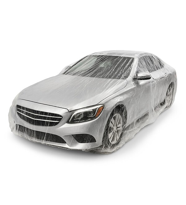 Autoabdeckhaube aus PE mit Gummizug