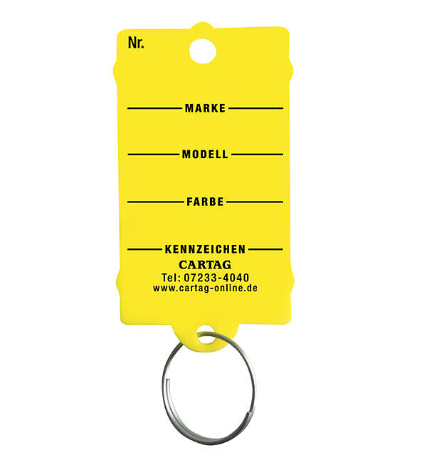 CARTAG 1    Schl�sselanh�nger-Set mit Ring (200 St�ck + 2 Permanent-Stifte)  