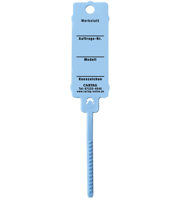 CARTAG 3 (B-Ware) - Schlsselanhnger Set fr Werkstatt mit Kabelbinder-Rasterverschlu (300 Stck + 1 Permanent-Stift)