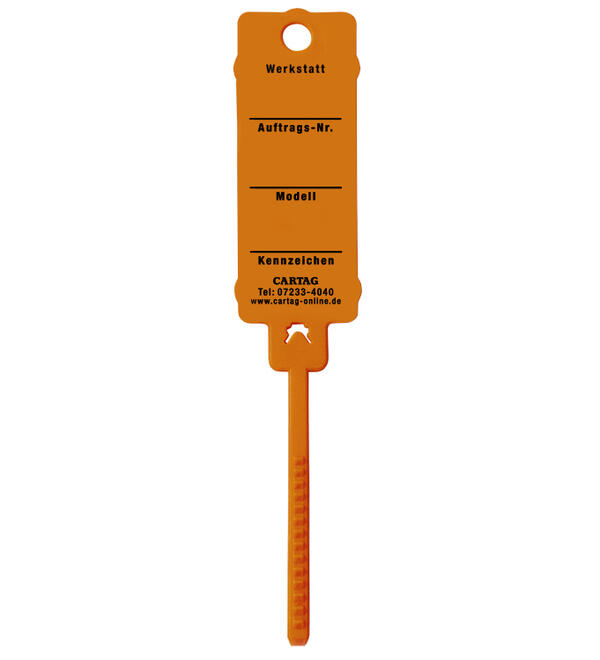CARTAG 3 - Schlsselanhnger Set fr Werkstatt mit Kabelbinder-Rasterverschlu (300 Stck + 1 Permanent-Stift)