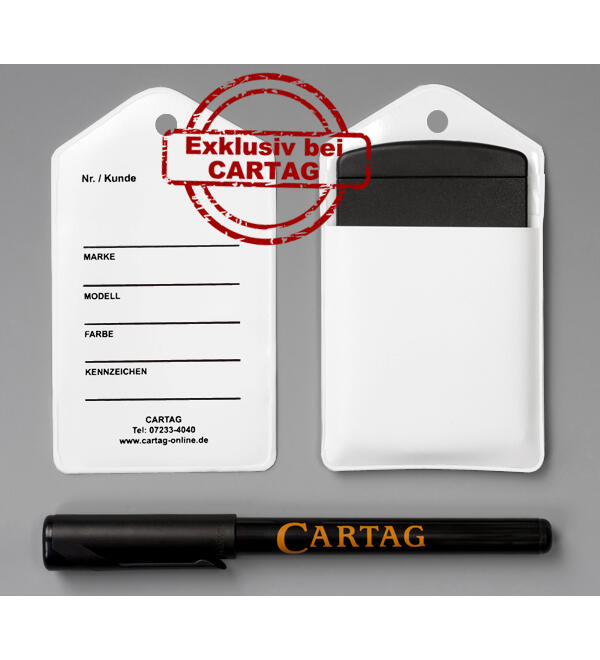 CARTAG-Schlüsselkarten-Hüllen zum Beschriften - übersichtliche Organisation für Ihre Key Cards (VPE 25 Stück)  