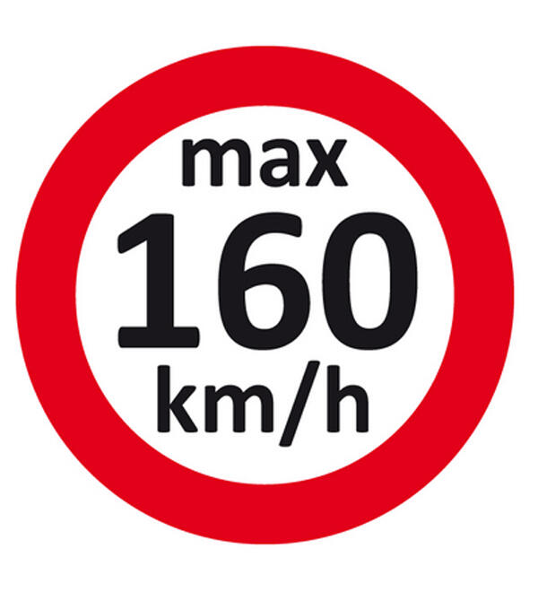 Geschwindigkeitsaufkleber max.160 km/h  fr Winterreifen / Rderwechsel, 100 Etiketten