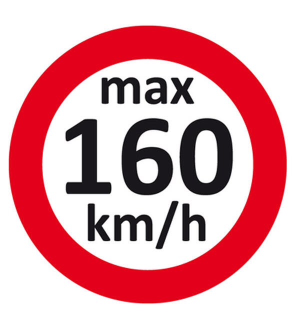 Geschwindigkeitsaufkleber max.160 km/h  für Winterreifen / Räderwechsel