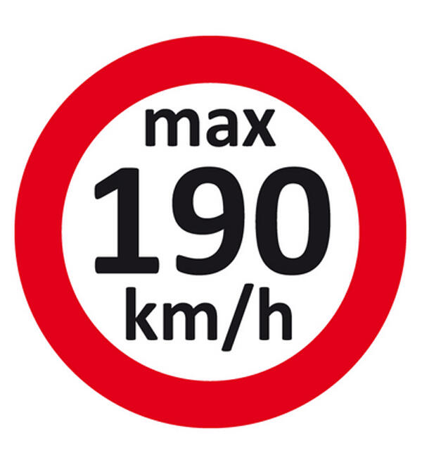 Geschwindigkeitsaufkleber max.190 km/h  fr Winterreifen / Rderwechsel, 100 Etiketten