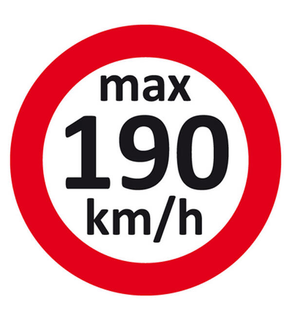 Geschwindigkeitsaufkleber max.190 km/h  für Winterreifen / Räderwechsel