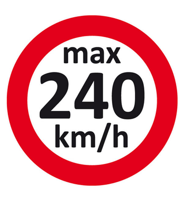 Geschwindigkeitsaufkleber max.240 km/h  für Winterreifen / Räderwechsel