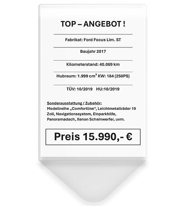 Preisblatthalter   DIN A4, Hochformat, Steckversion 