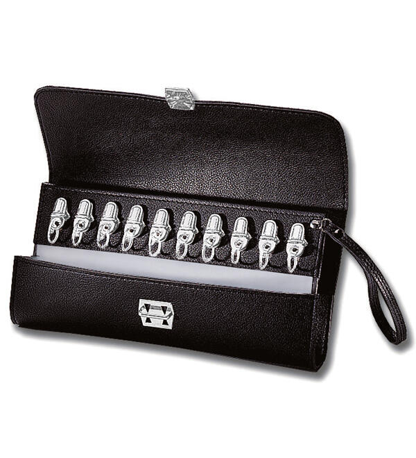 Schlsseltasche fr 20 Schlssel -  Clipverschlsse mit Schlsselring